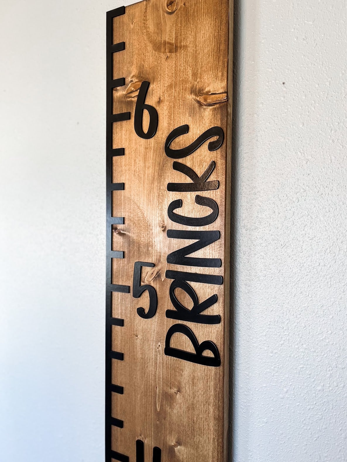 Customizable Growth Chart Wooden Measuring Stick for Kids, Giant Wall